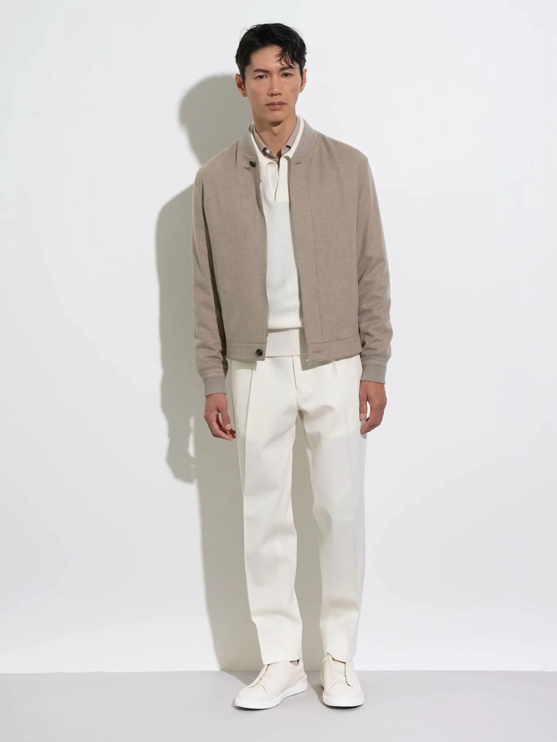 White Oasi Cashmere Polo Shirt