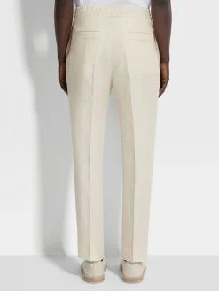 White Oasi Lino Pants