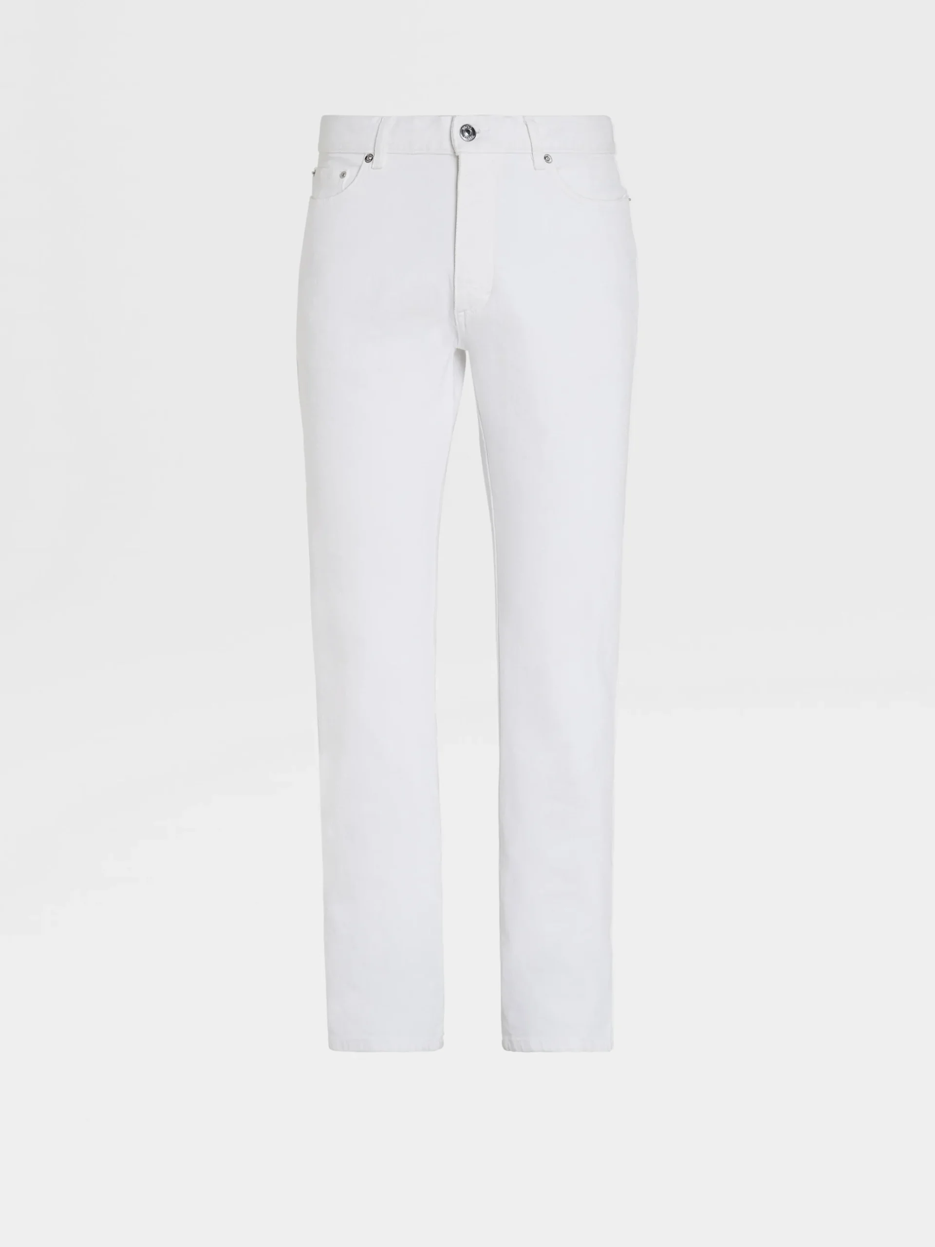 White Rinse-washed Cotton Roccia Jeans