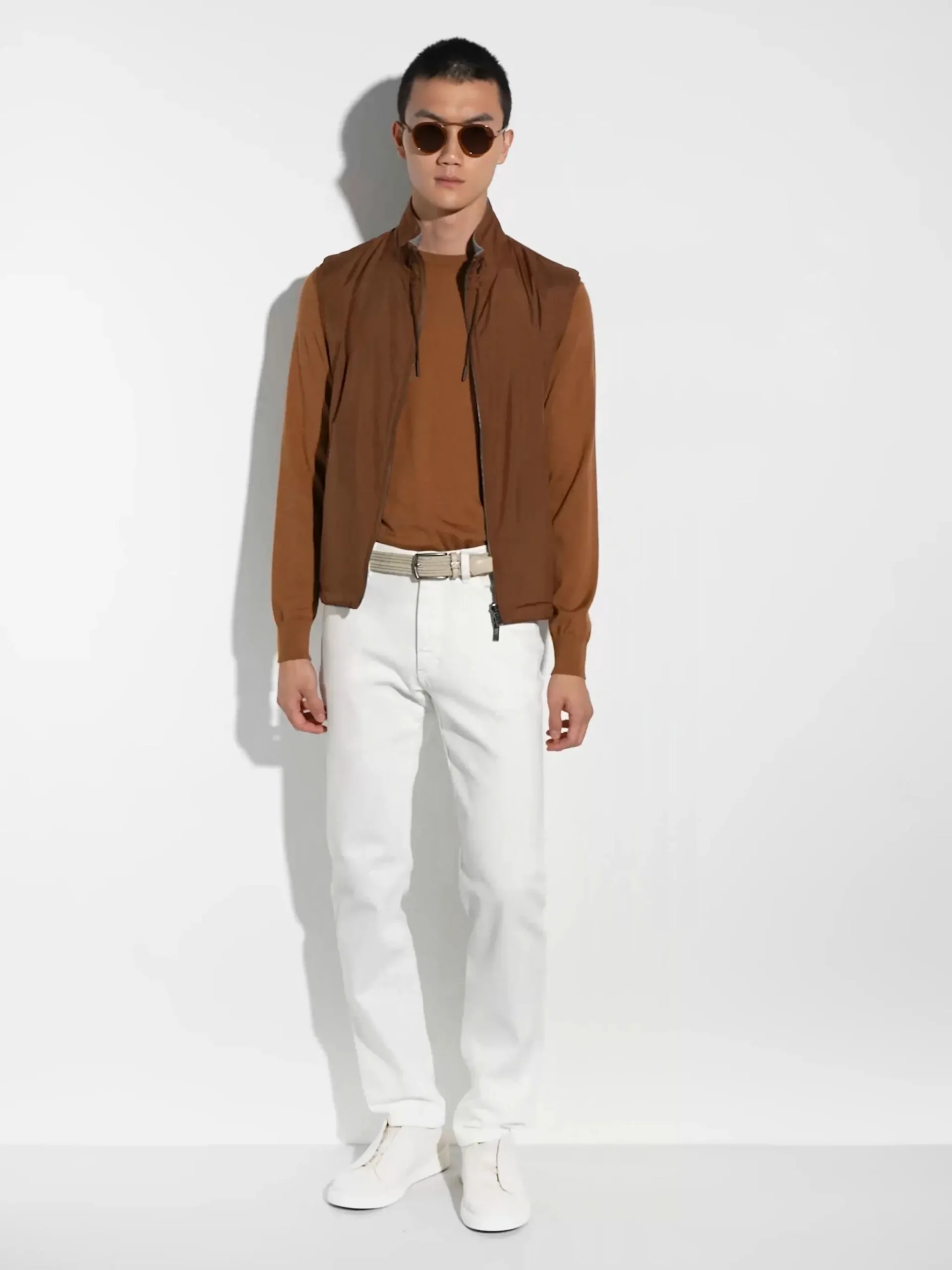 White Rinse-washed Cotton Roccia Jeans