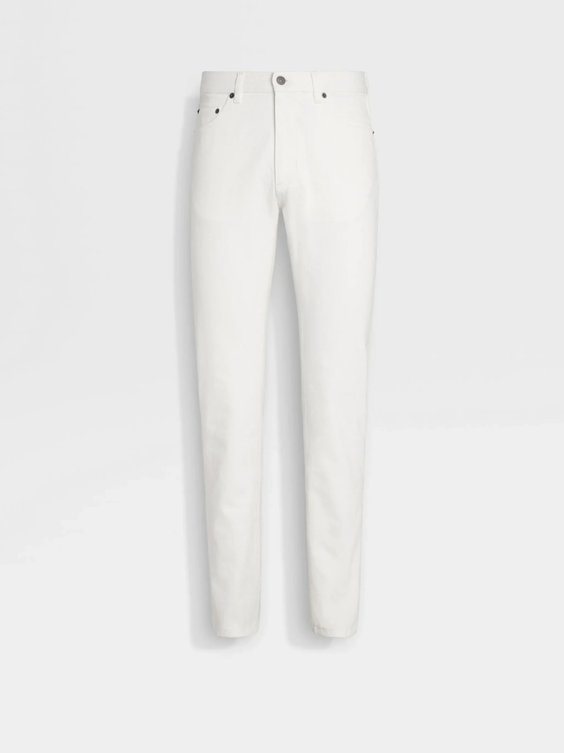 White Rinse-washed Stretch Cotton Roccia Jeans