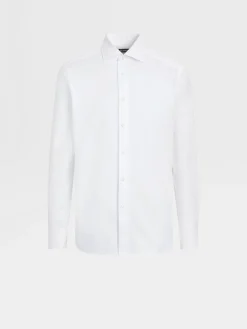 White Sea Island Cotton Long-sleeve Tailoring Shirt
