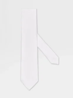 White Silk Tie