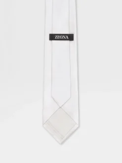 White Silk Tie
