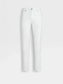 White Stretch Cotton Roccia Jeans