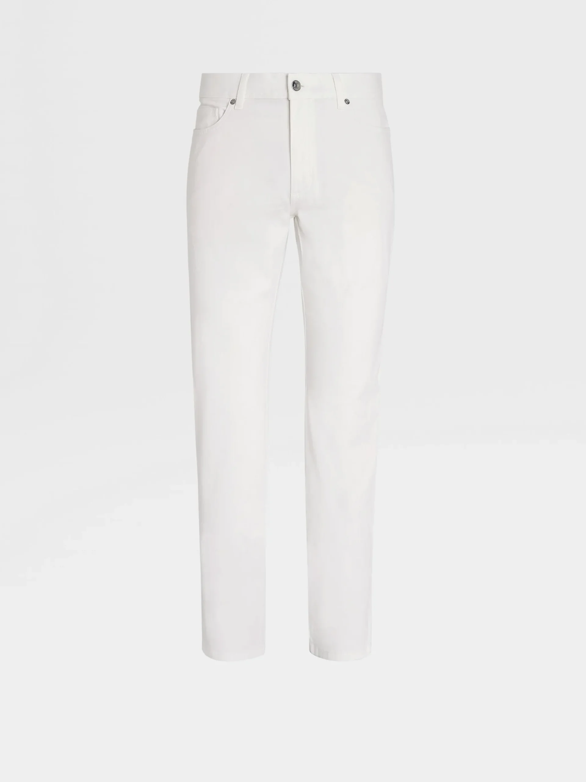 White Stretch Cotton Roccia Jeans