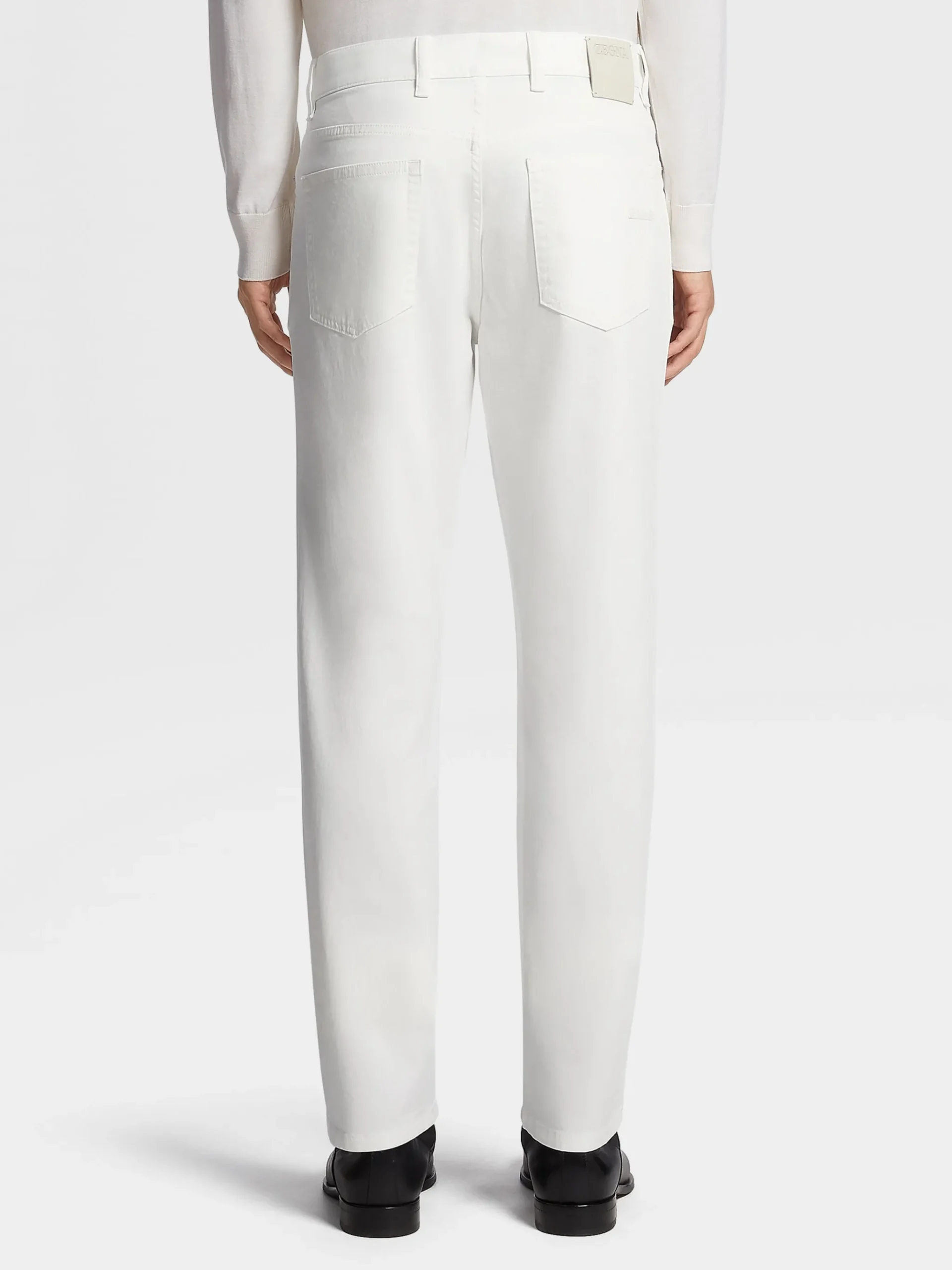White Stretch Cotton Roccia Jeans