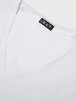 White Stretch Cotton T-shirt