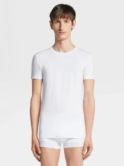 White Stretch Modal T-shirt