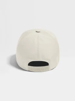 White Technical Fabric Baseball Cap