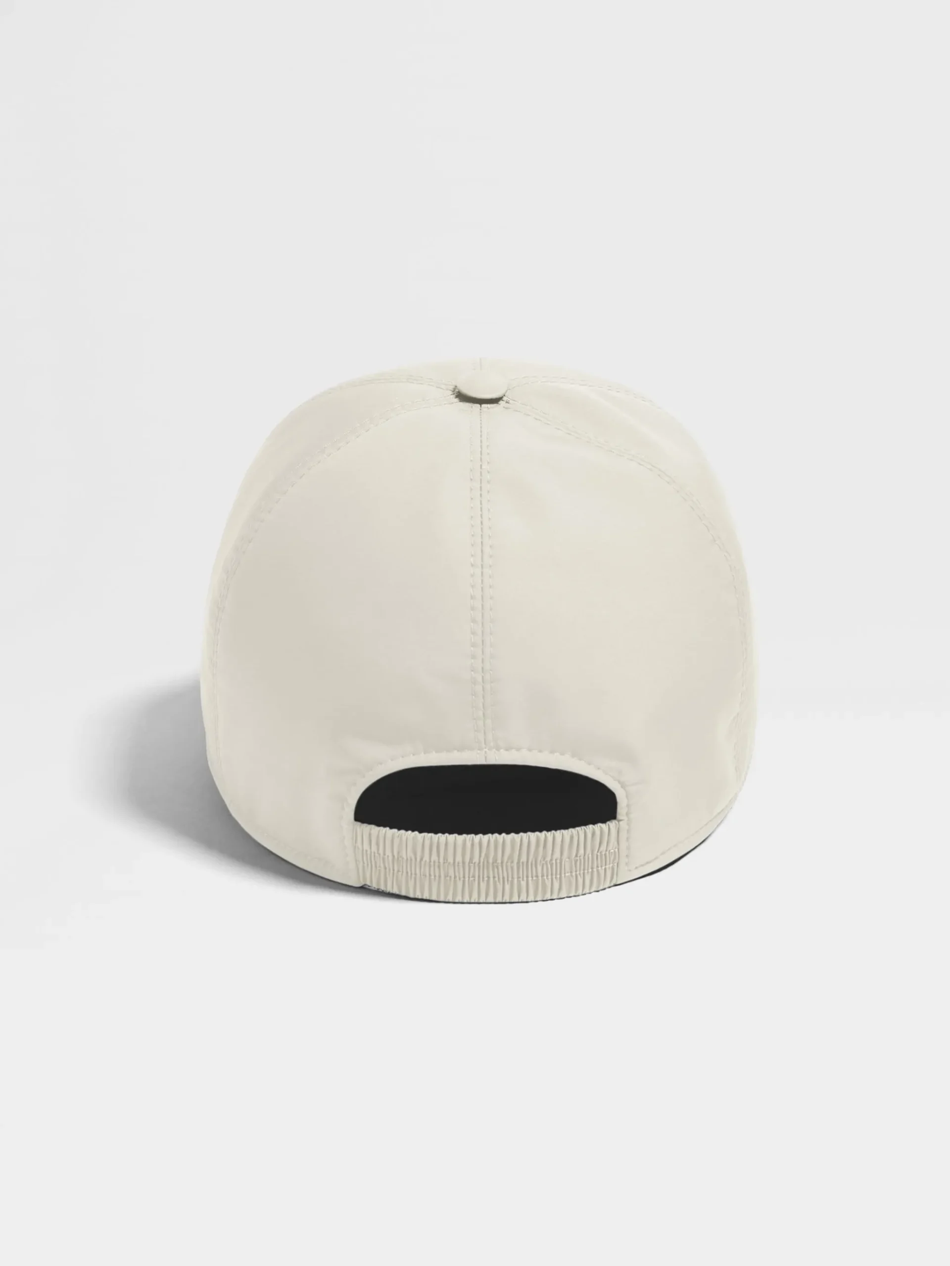 White Technical Fabric Baseball Cap