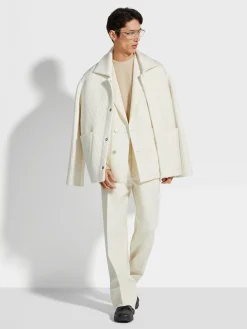 White Wool Pants