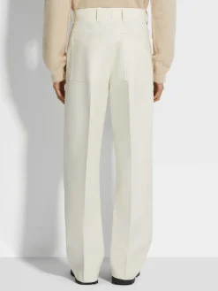 White Wool Pants